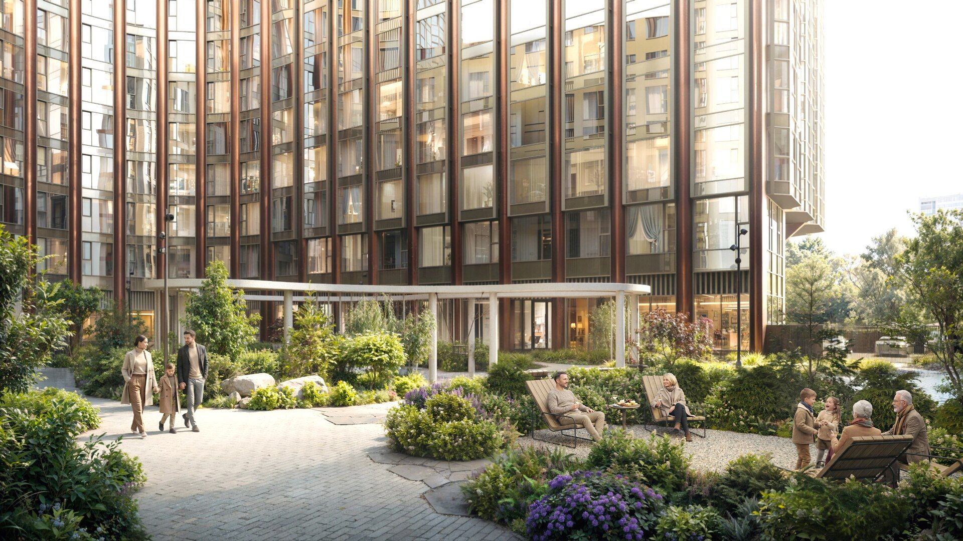 Внутренний двор МАСТЕРС — жк у метро аэропорт