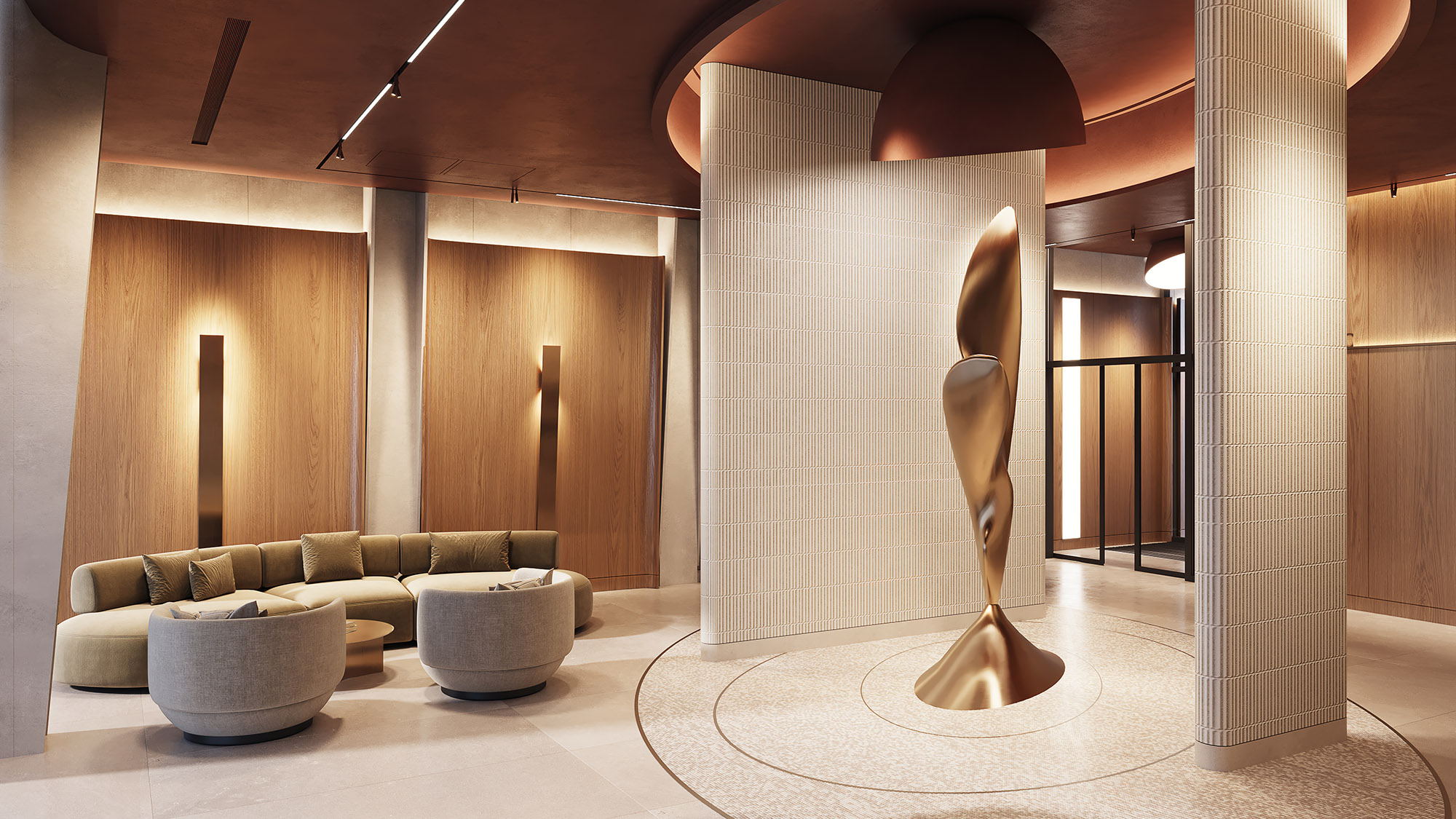 Лобби МАСТЕРС - лаунж-зона — квартиры в москве метро аэропорт