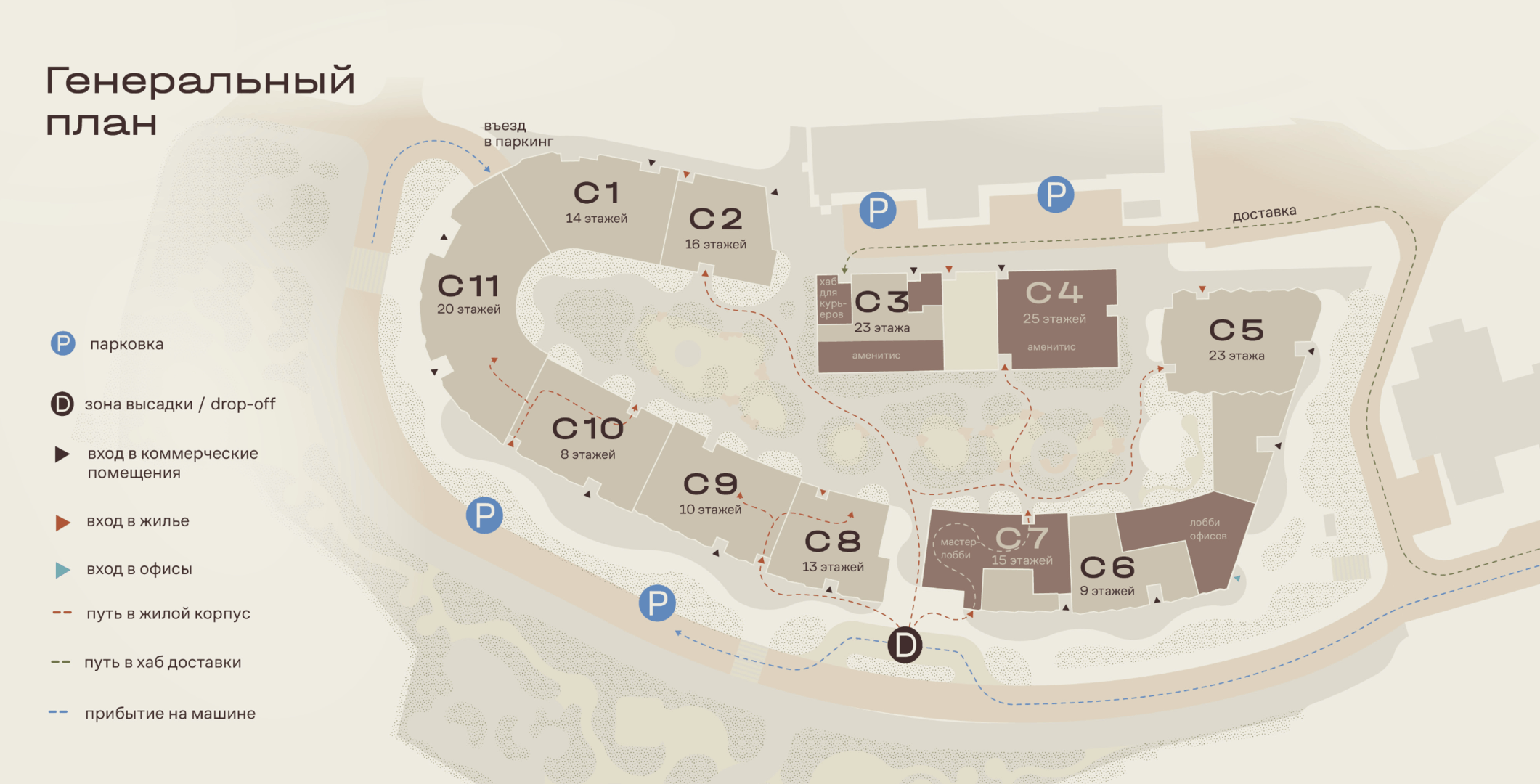 Генеральный план комплекса МАСТЕРС